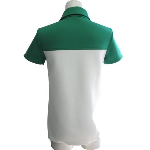 Prada 2018 Ruffle Polo Shirt Cut And Sewn Logo Patch Bicolor Cutout Short