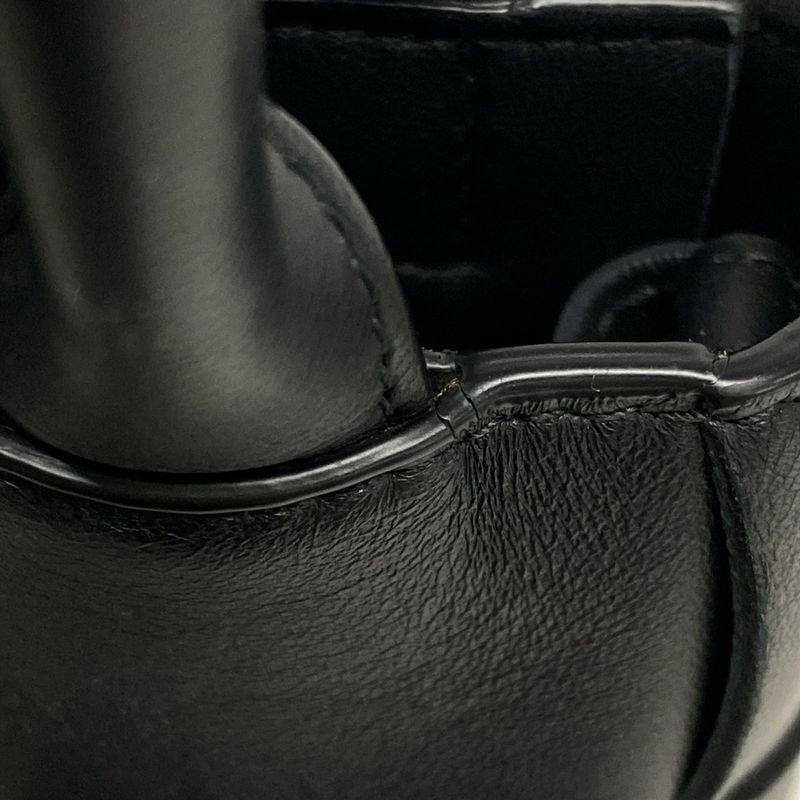 Bottega Veneta Tote Bag Mini Cassette Tote Black Lambskin