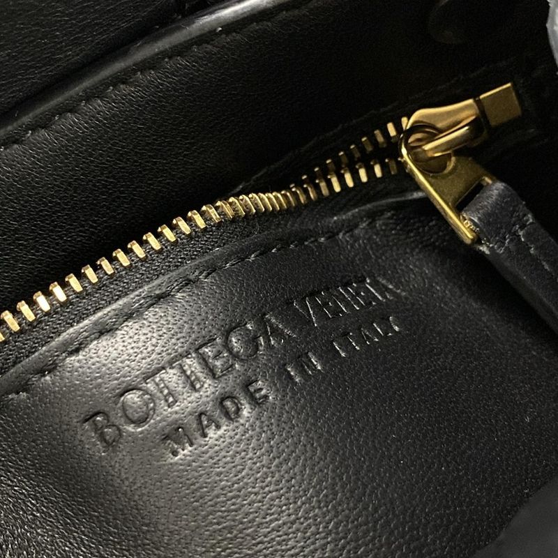 Bottega Veneta Tote Bag Mini Cassette Tote Black Lambskin