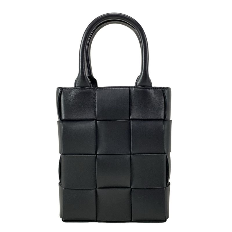 Bottega Veneta Tote Bag Mini Cassette Tote Black Lambskin