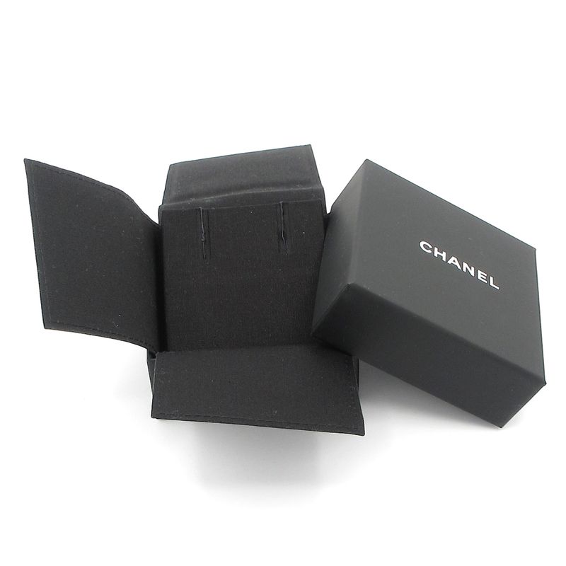 Chanel Earrings - Black X Ivory X Gold Heart