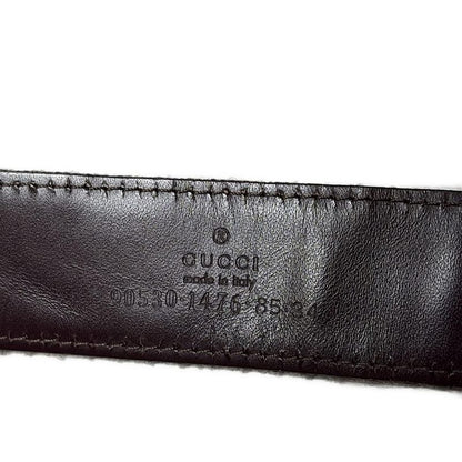 Gucci Belt 85/34 - 90530 Brown And Gray Leather