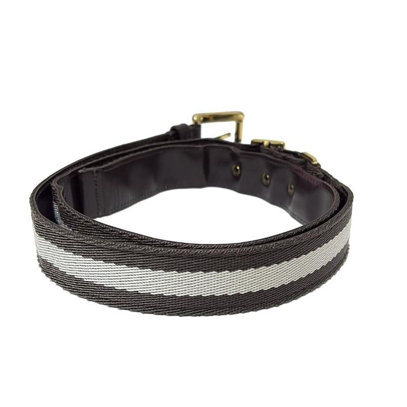Gucci Belt 85/34 - 90530 Brown And Gray Leather