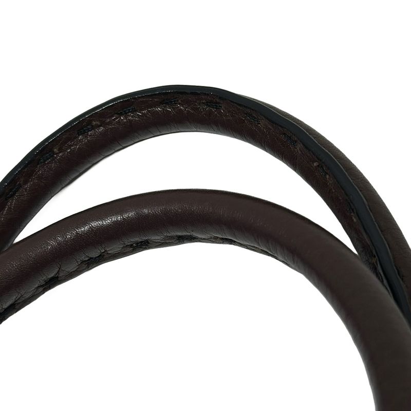 Fendi Handbag Linda Bagselleria 8br486 Black And Dark Brown Leather