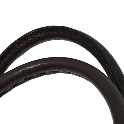 Fendi Handbag Linda Bagselleria 8br486 Black And Dark Brown Leather