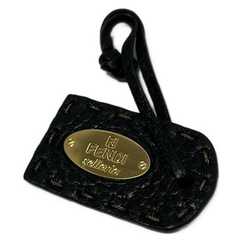 Fendi Handbag Linda Bagselleria 8br486 Black And Dark Brown Leather