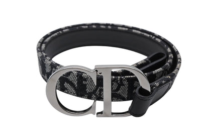 Dior Belt Trotter Line CD Logo Navy Gray