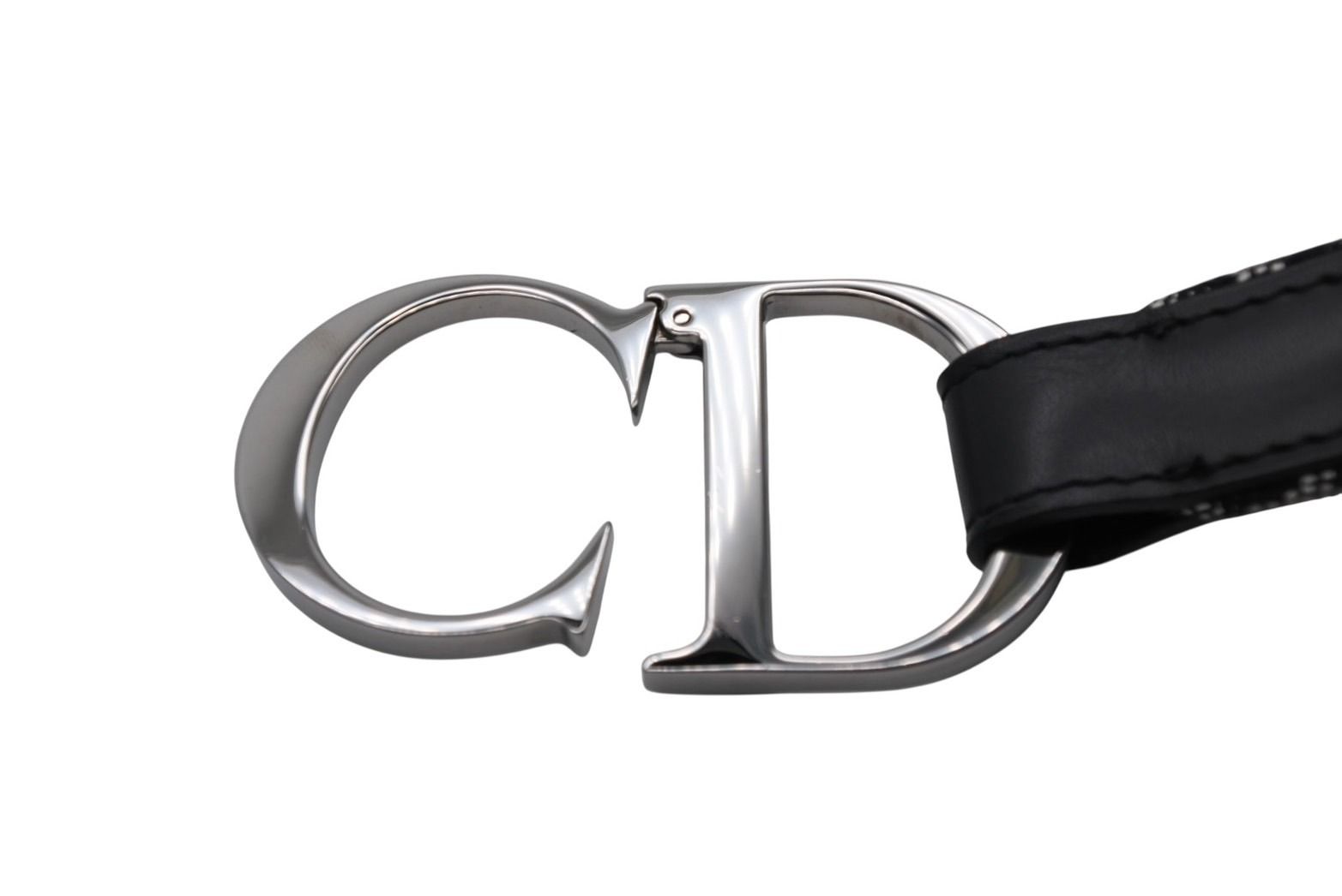 Dior Belt Trotter Line CD Logo Navy Gray — view 2