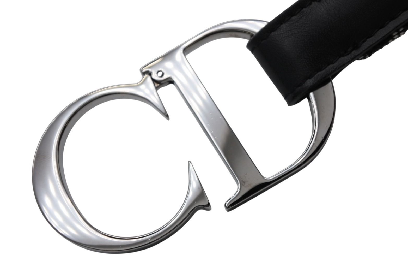 Dior Belt Trotter Line CD Logo Navy Gray — view 6