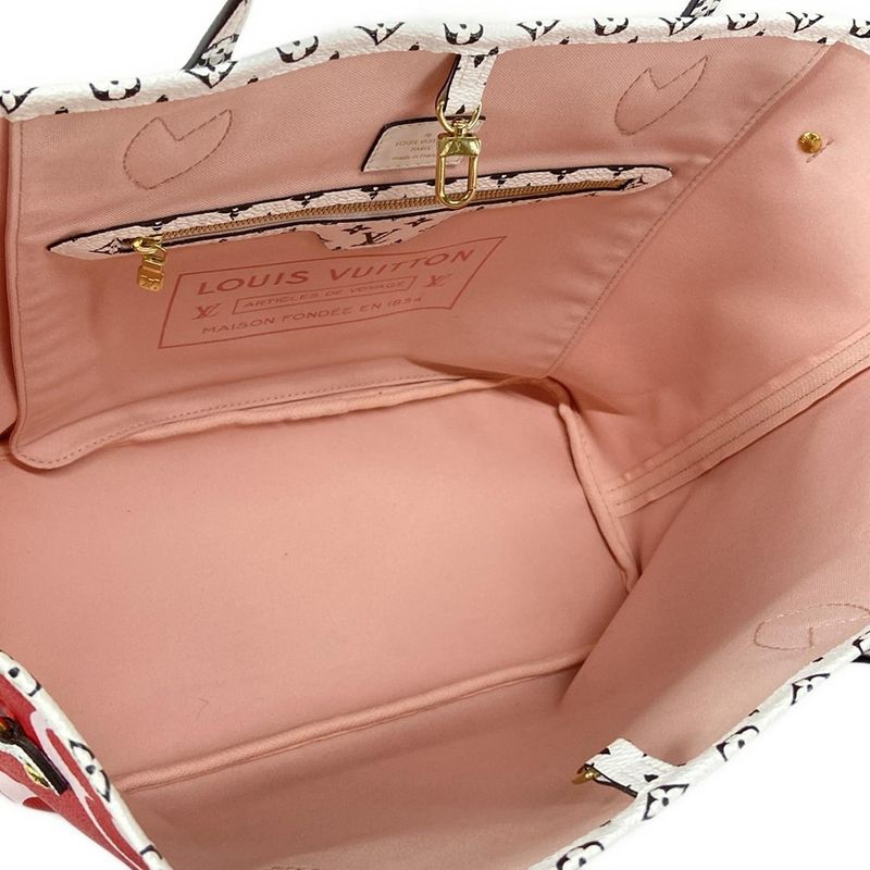 Louis Vuitton Giant Monogram Neverfull MM M44567 Rouge Tote Bag
