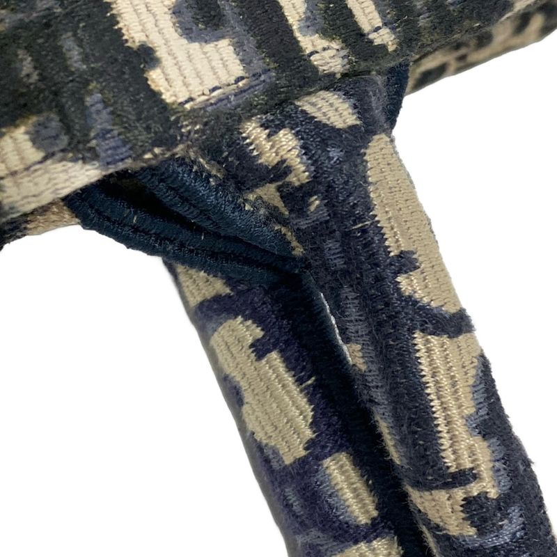 Dior/christian Dior Tote Book Tote Medium Bag/old Small Blue And Ivory And Multi