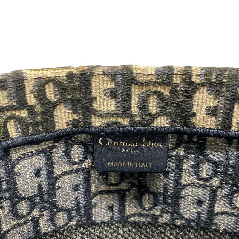 Dior/christian Dior Tote Book Tote Medium Bag/old Small Blue And Ivory And Multi