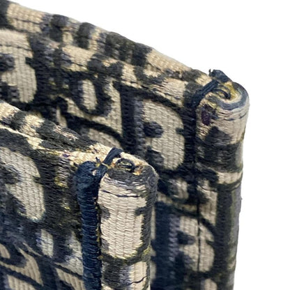Dior/christian Dior Tote Book Tote Medium Bag/old Small Blue And Ivory And Multi
