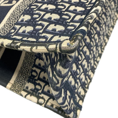 Dior/christian Dior Tote Book Tote Medium Bag/old Small Blue And Ivory And Multi