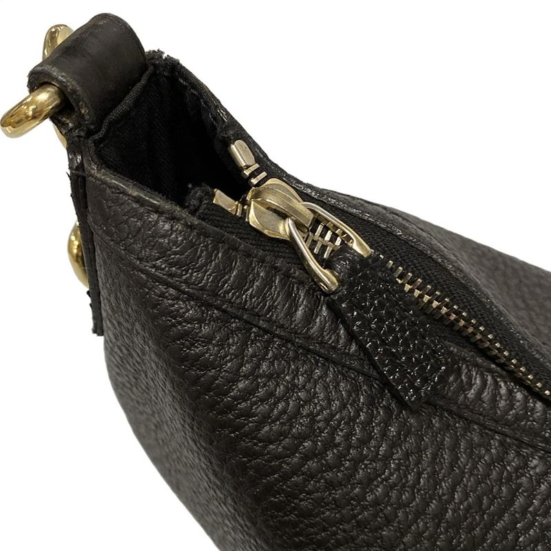 Gucci Shoulder Bag Interlocking G 131443 Black Leather