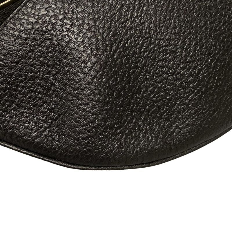 Gucci Shoulder Bag Interlocking G 131443 Black Leather