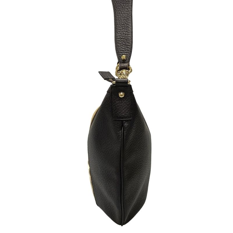 Gucci Shoulder Bag Interlocking G 131443 Black Leather