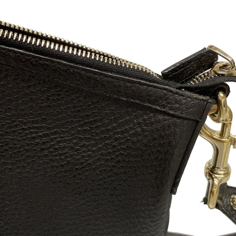 Gucci Shoulder Bag Interlocking G 131443 Black Leather