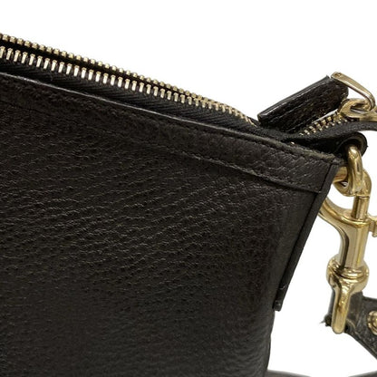 Gucci Shoulder Bag Interlocking G 131443 Black Leather