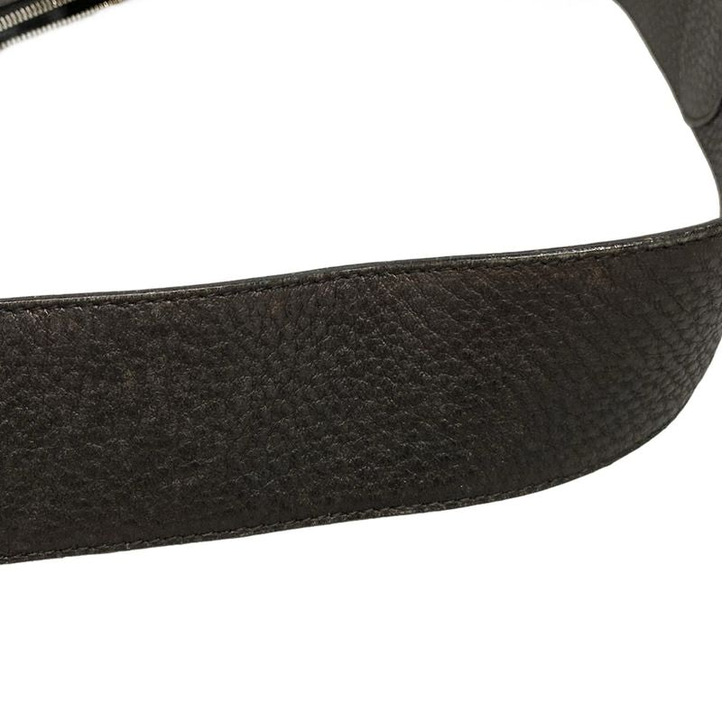 Gucci Shoulder Bag Interlocking G 131443 Black Leather