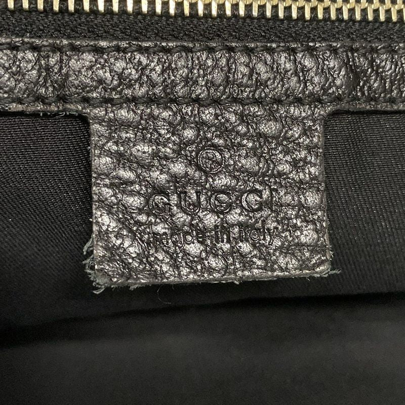 Gucci Shoulder Bag Interlocking G 131443 Black Leather