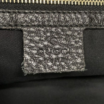 Gucci Shoulder Bag Interlocking G 131443 Black Leather