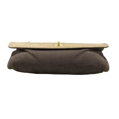 Chanel Handbag 255/matelasse Gray Beige Gold Hardware