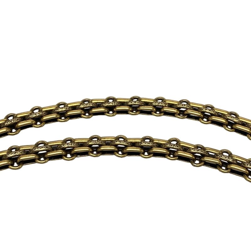 Chanel Shoulder Bag Deka Matelasse /255 Green Double Flap / Mademoiselle Chain