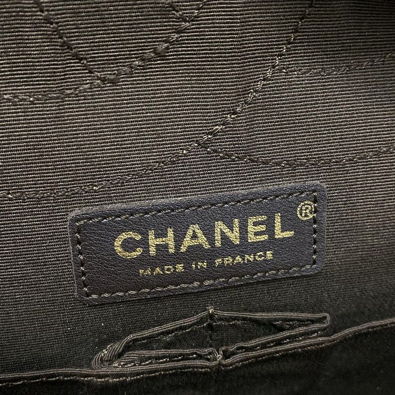 Chanel Shoulder Bag Deka Matelasse /255 Green Double Flap / Mademoiselle Chain