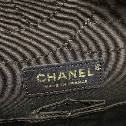 Chanel Shoulder Bag Deka Matelasse /255 Green Double Flap / Mademoiselle Chain