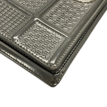 Dior/christian Dior Wallet Diorama Silver Chain Wallet Leather