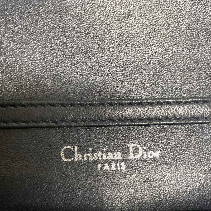 Dior/christian Dior Wallet Diorama Silver Chain Wallet Leather