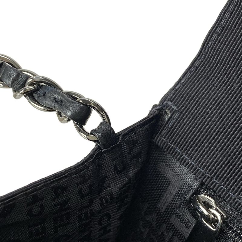 Chanel Shoulder Bag Mini Matelasse Black Chain Shoulder / Silver Hardware /