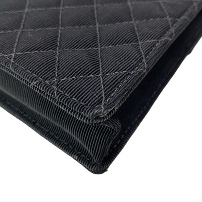 Chanel Shoulder Bag Mini Matelasse Black Chain Shoulder / Silver Hardware /