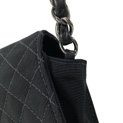 Chanel Shoulder Bag Mini Matelasse Black Chain Shoulder / Silver Hardware /