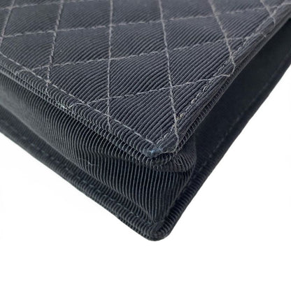 Chanel Shoulder Bag Mini Matelasse Black Chain Shoulder / Silver Hardware /