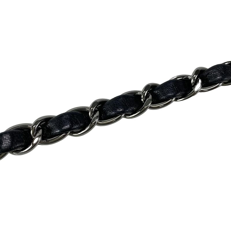 Chanel Shoulder Bag Mini Matelasse Black Chain Shoulder / Silver Hardware /