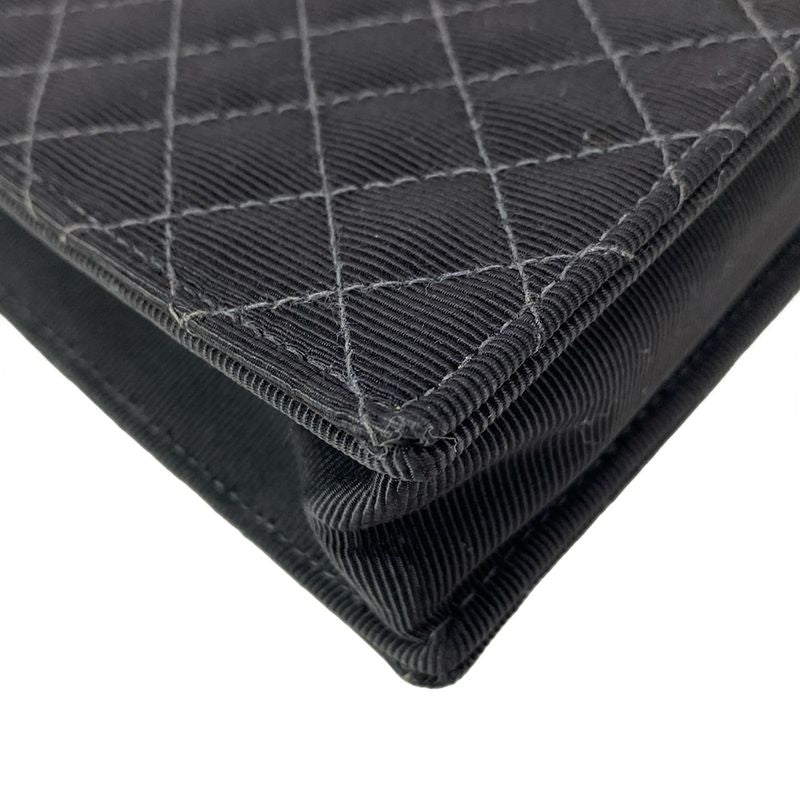 Chanel Shoulder Bag Mini Matelasse Black Chain Shoulder / Silver Hardware /