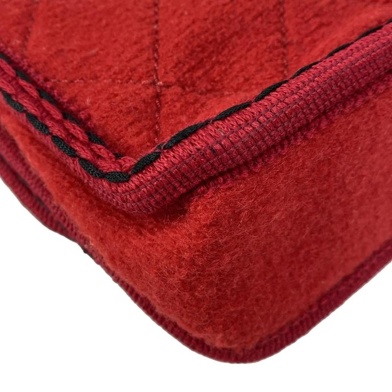 Chanel Matelasse Red Chain Shoulder Bag / Vintage Silver Hardware /2015aw