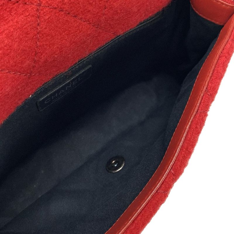 Chanel Matelasse Red Chain Shoulder Bag / Vintage Silver Hardware /2015aw