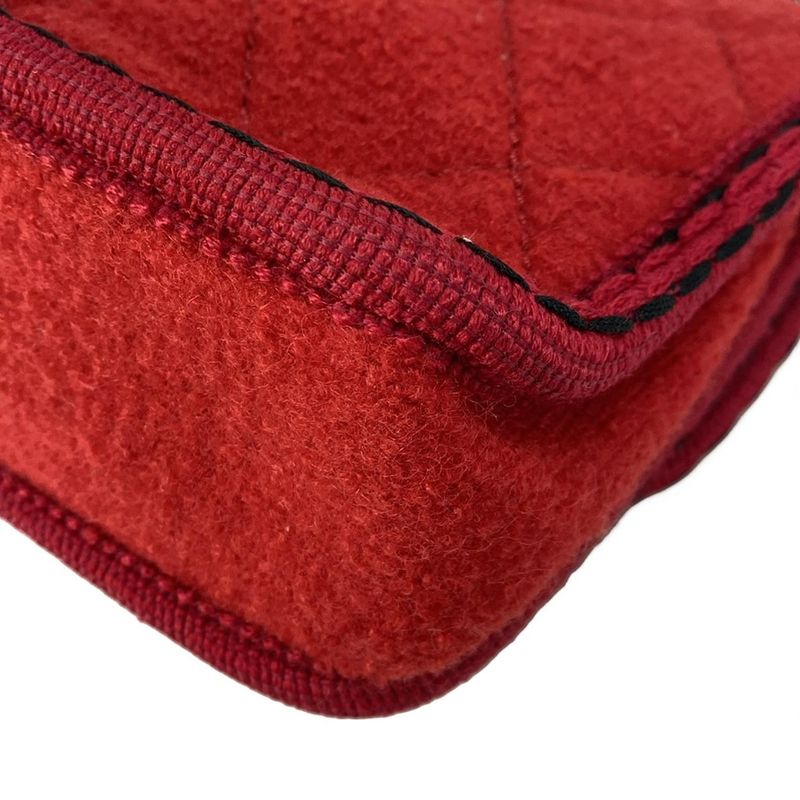 Chanel Matelasse Red Chain Shoulder Bag / Vintage Silver Hardware /2015aw