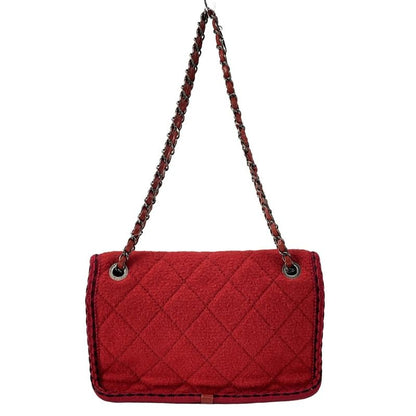 Chanel Matelasse Red Chain Shoulder Bag / Vintage Silver Hardware /2015aw