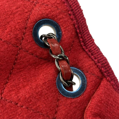 Chanel Matelasse Red Chain Shoulder Bag / Vintage Silver Hardware /2015aw