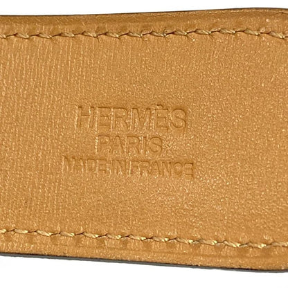 Hermes Belt Black Silver Hardware Leather