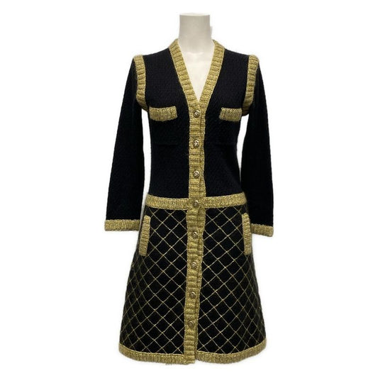 Chanel Dress Size 36 S Women - P52761 Black X Yellow X Multi Long Sleeves Knee