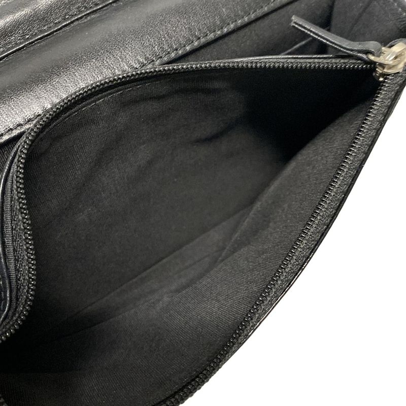 Chanel Wallet Matelasse / Brilliant A48692 Black Chain Wallet / Silver Hardware