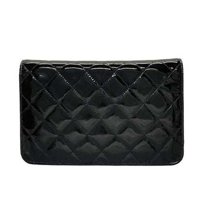Chanel Wallet Matelasse / Brilliant A48692 Black Chain Wallet / Silver Hardware