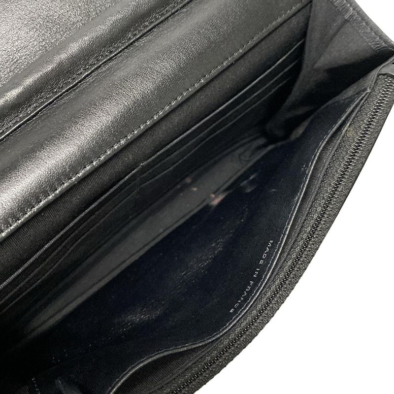 Chanel Wallet Matelasse / Brilliant A48692 Black Chain Wallet / Silver Hardware