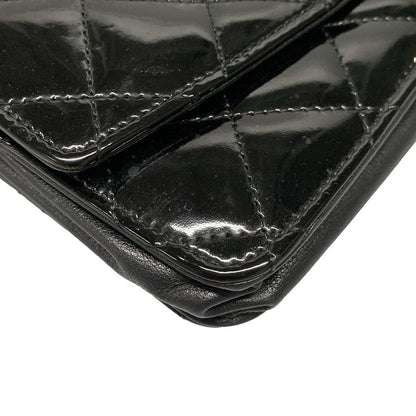 Chanel Wallet Matelasse / Brilliant A48692 Black Chain Wallet / Silver Hardware