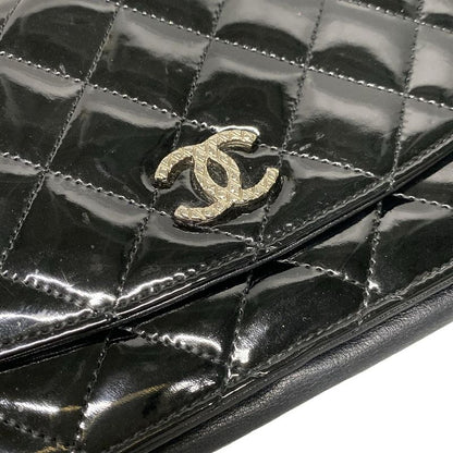 Chanel Wallet Matelasse / Brilliant A48692 Black Chain Wallet / Silver Hardware